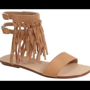 Splendid Taryn Vintage Nude Fringe Sandal 10